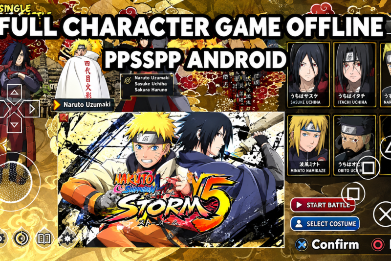Naruto Shippuden Ultimate Ninja Storm 5 PPSSPP Android Offline Full Character