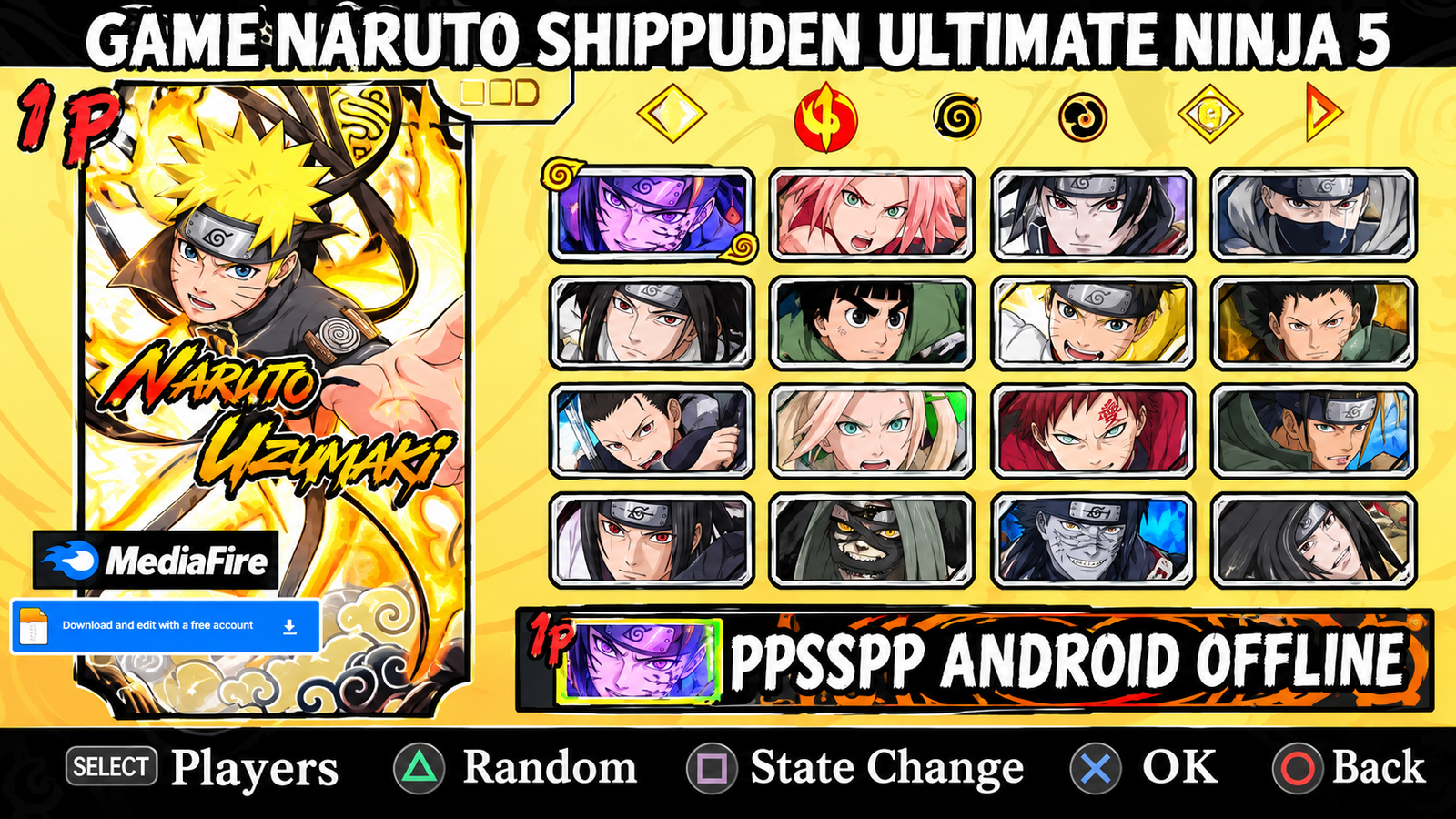 Naruto Shippuden Ultimate Ninja 5 PPSSPP Android Offline