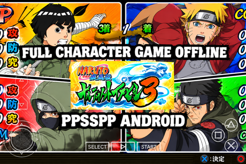 Naruto Shippuden Narutimate Accel 3 PPSSPP Android Offline Full Character