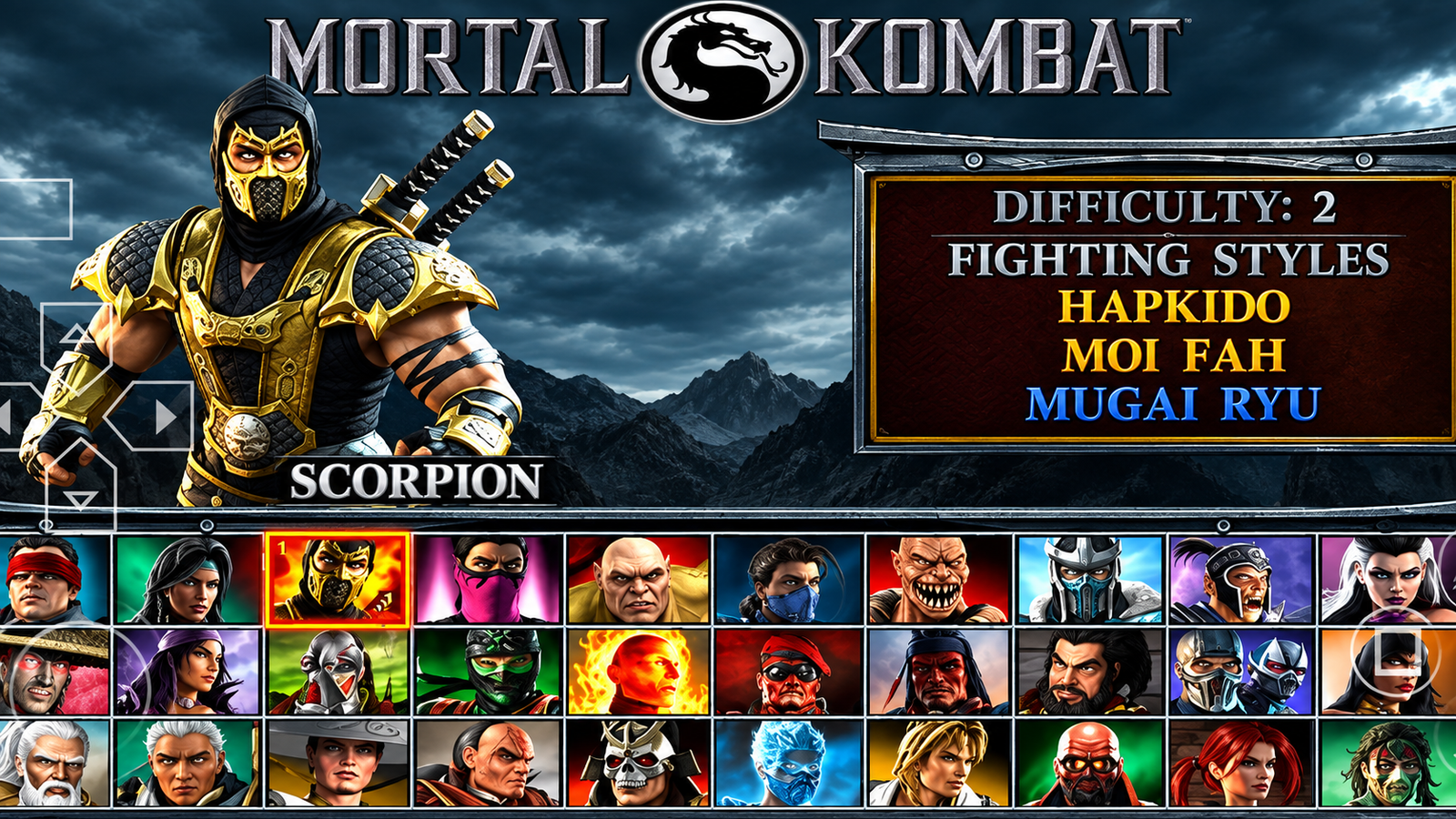 Mortal Kombat Unchained PPSSPP Android Offline Full Character