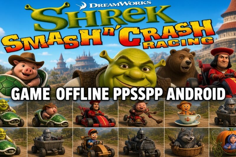 Shrek Smash n’ Crash Racing PPSSPP Android Offline Full Character